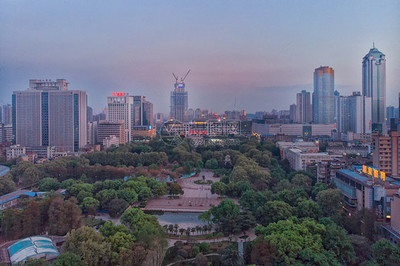 武汉汉口城市中轴线 现代都市的壮丽画卷